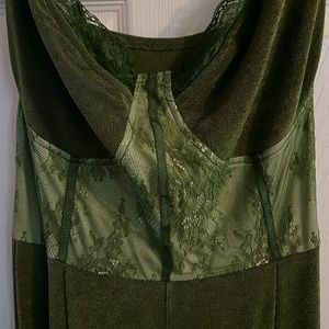 NWT Women’s Cider 3XL Green Lace Romper